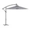 Merrick Lane Avalon 10 FT Solar Cantilever Umbrella with LED Lights, Easy Lift Crank, Push Button Tilt and Built in Cross Base